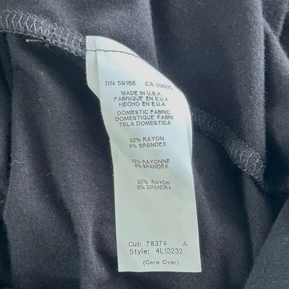 Karen Kane Black Long Sleeve Blouse with Silver Accent - Picture 8 of 8